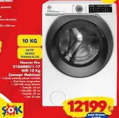 HOOVER HW 210AMBS/1-17 WİFİ 10 KG ÇAMAŞIR MAKİNESİ